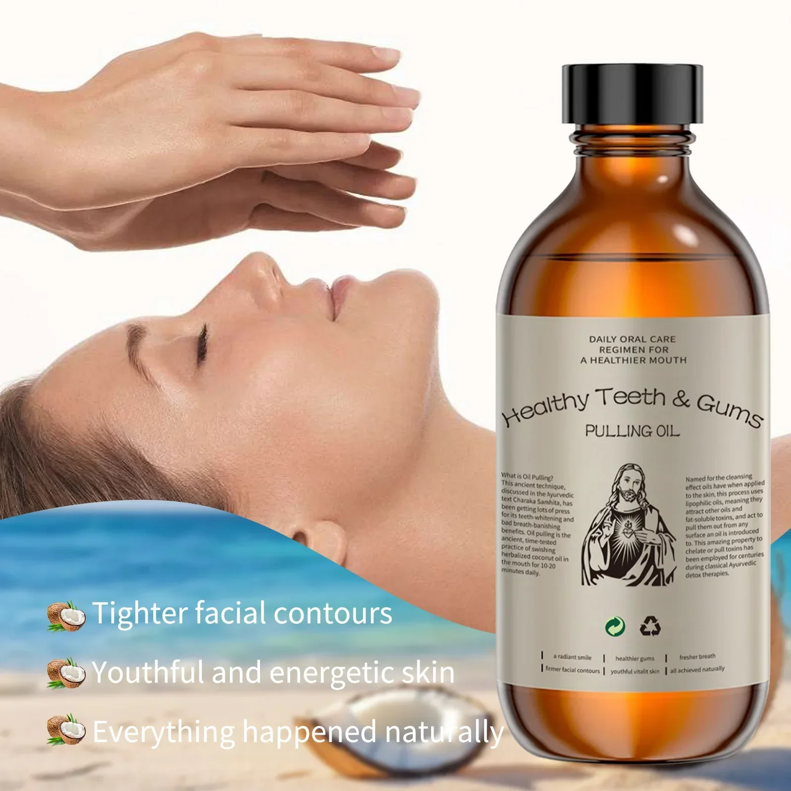 Coconut Oil Pull - Coconut Pulling Oil Mouthwash - Fresh
