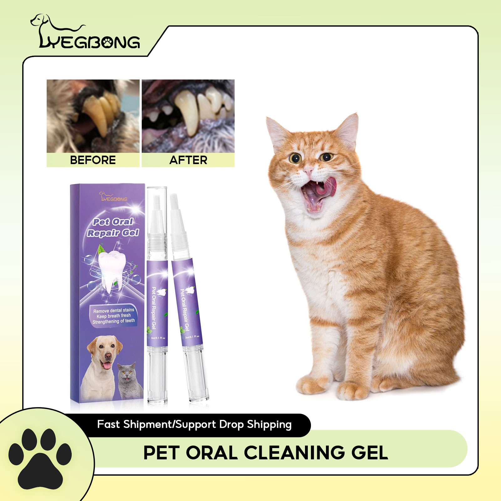 Teeth Whitening App - Pet Oral Repair Gel Puppy Tartar