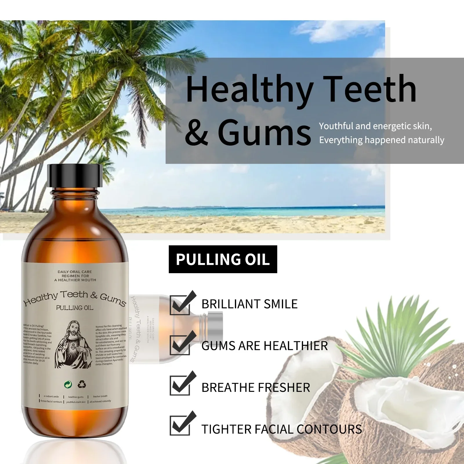 Coconut Pulling Oil Mouthwash  - огляд і ціна Coconut Oil Pull