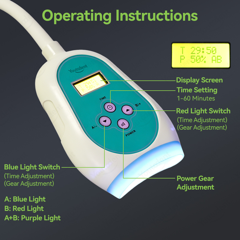 50W Dental Touch Screen 3 Colo - огляд і ціна Teeth Whitening Usa