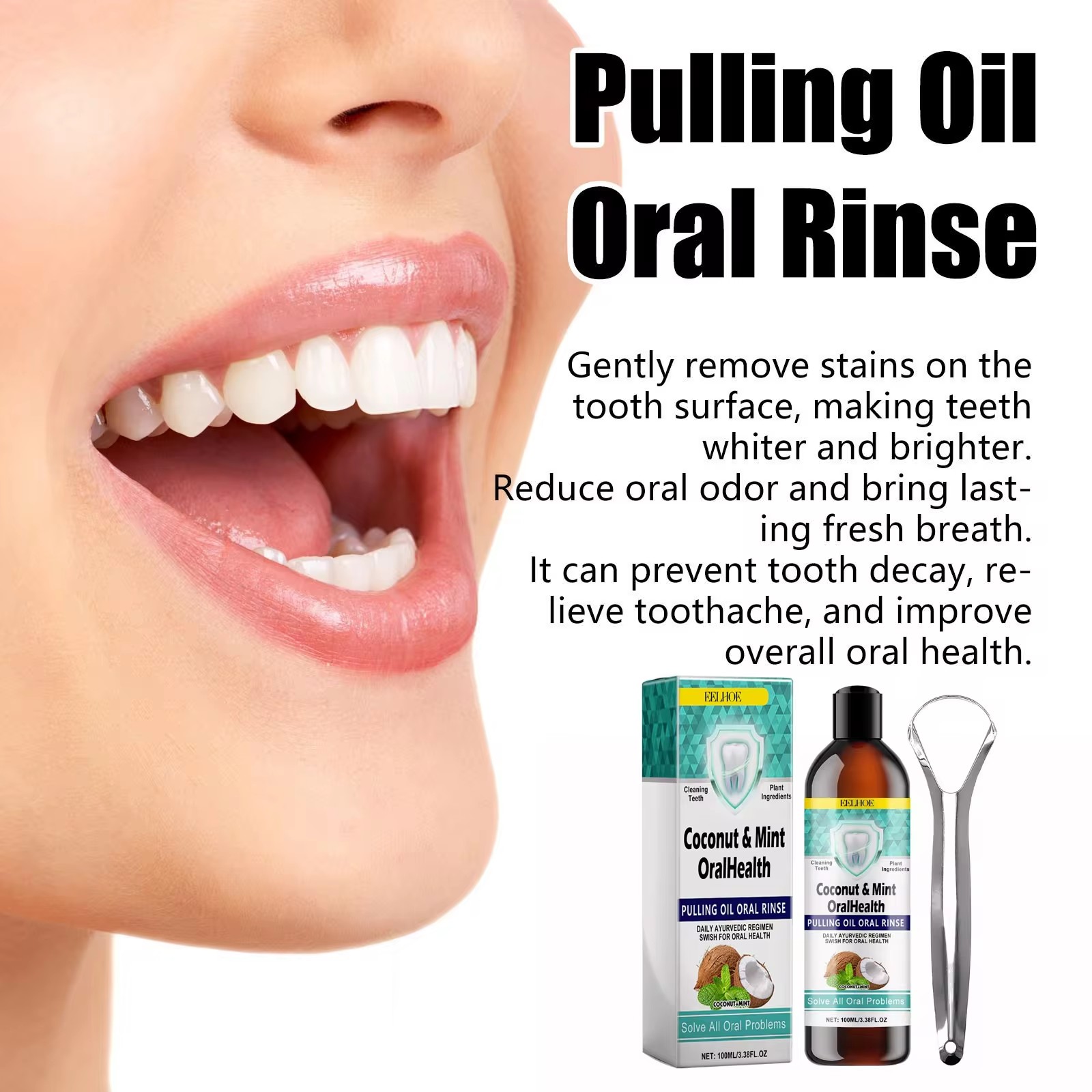 EELHOE Mint Coconut Oil Pullin - огляд і ціна Coconut Oil Pull