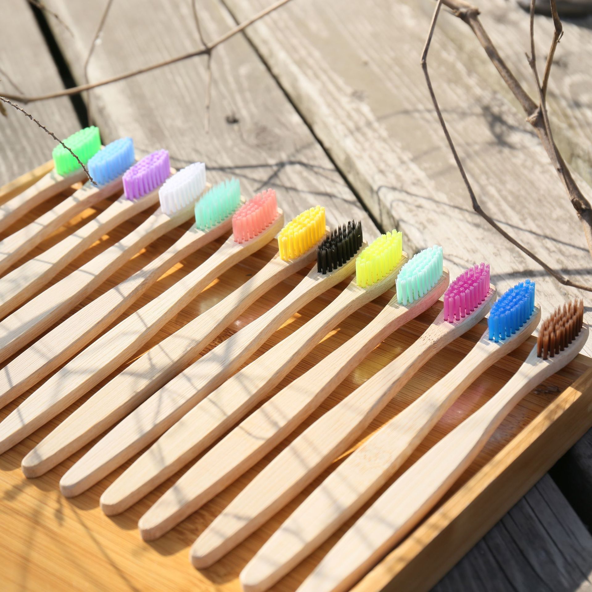 100PCS Colorful Natural Bamboo - огляд і ціна Teeth Whitening Logo
