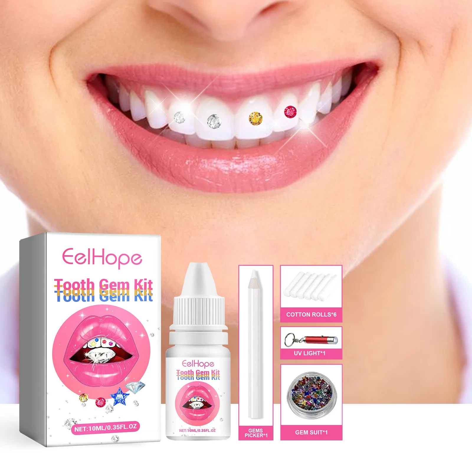 Tooth Jewelry Kit DIY Clear Pr - огляд і ціна Teeth Whitening Usa