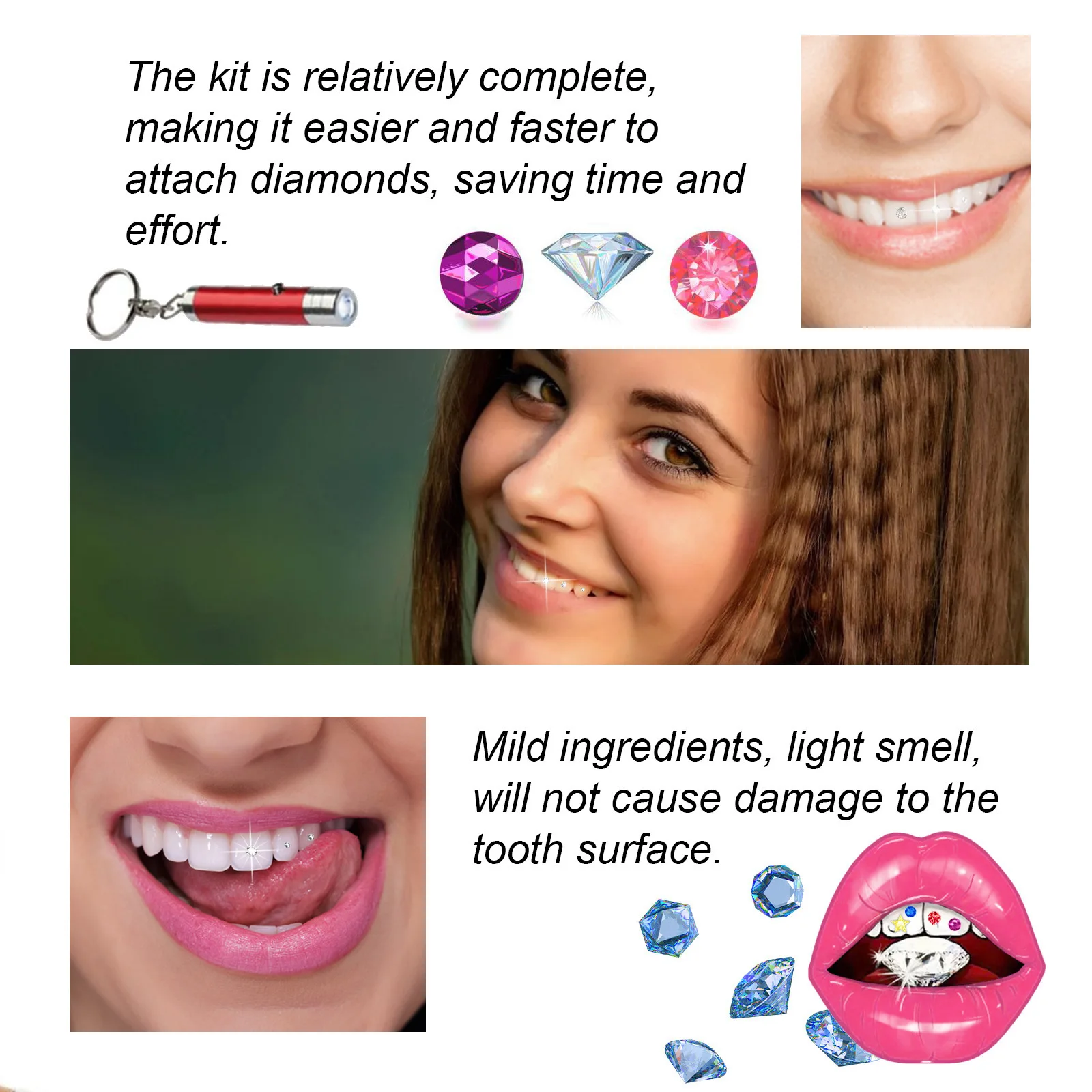 Tooth Jewelry Kit DIY Clear Pr - огляд і ціна Teeth Whitening Usa