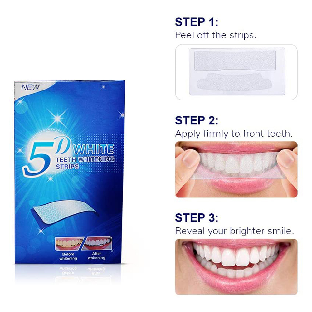 5D White Teeth Whitening Strip - огляд і ціна Teeth Whitening Results