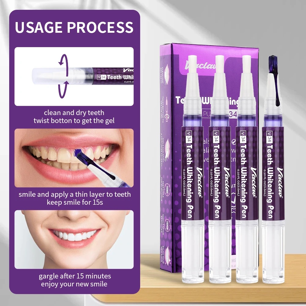 Vaclav V34 Purple teeth whiten - огляд і ціна Teeth Whitening Results